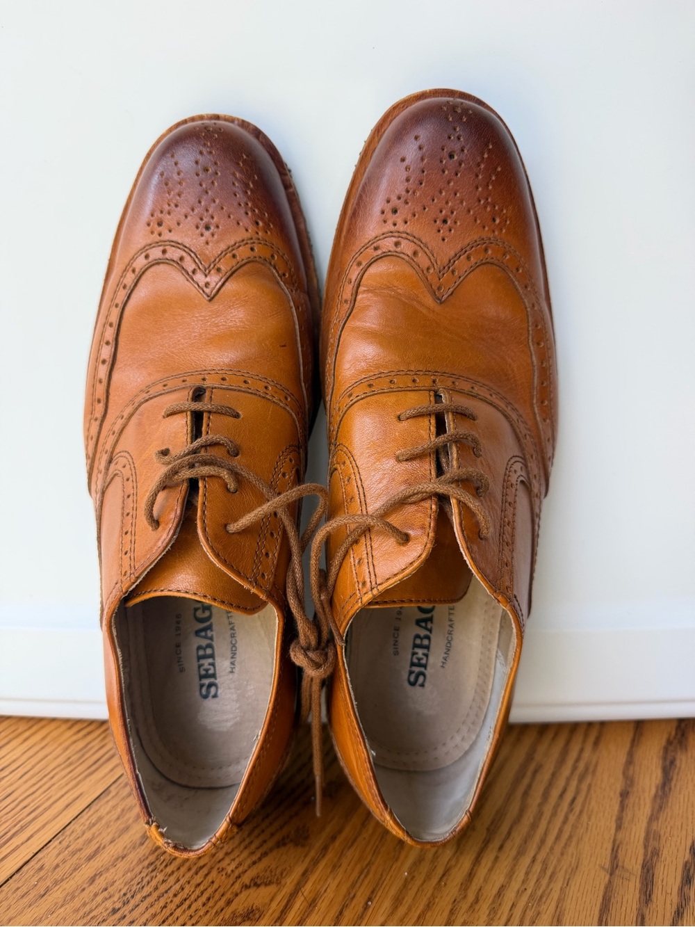 Make offer! Vintage Sebago Men’s Tan Leather Wingtip Oxfords. RARE